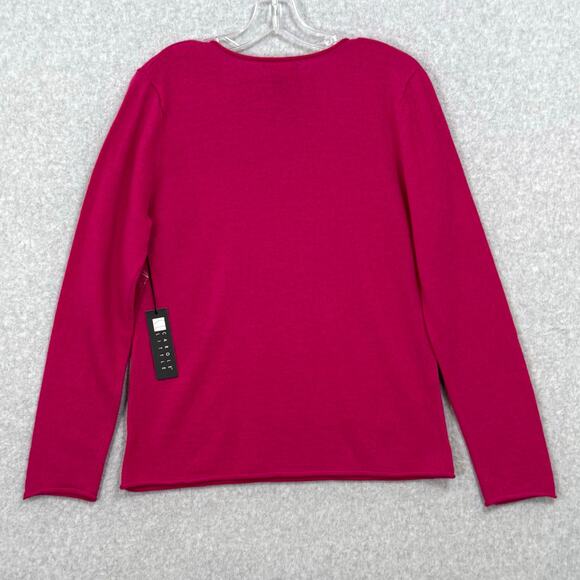 Carol Little 100% Merino Wool Sweater Size M V-Neck Old Money Classic Luxury - Picture 4 of 12